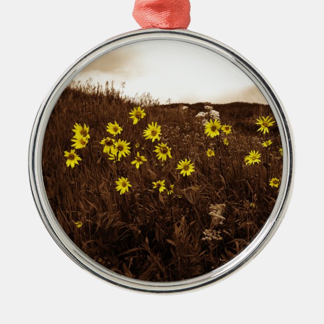 Ornement Métallique Fleurs de soleil (Devant)