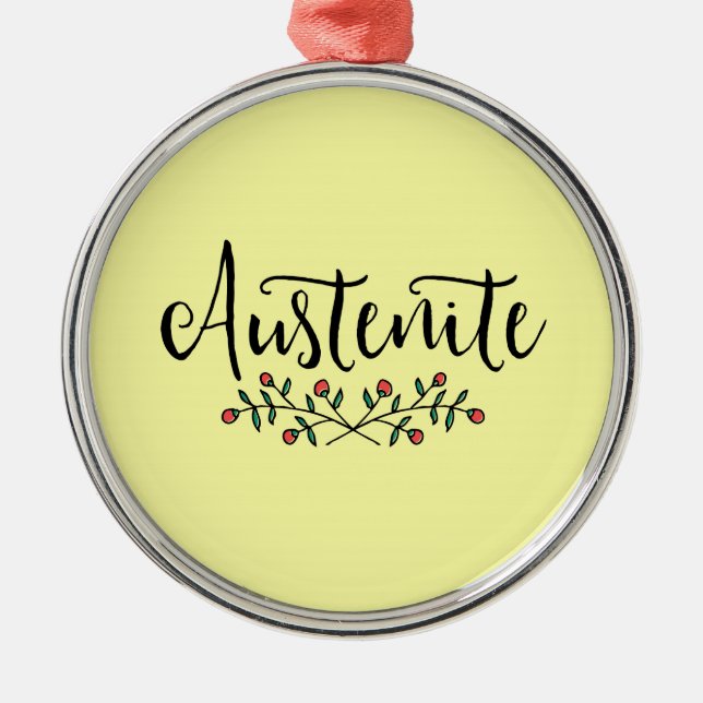 Ornement Métallique Floral Austenite Yellow Bookish (Devant)