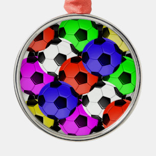 Ornement Métallique Football américain multicolore