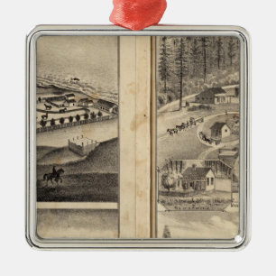 Ornement Métallique Fort Ross Bros plus doux de ranch de règle vieux