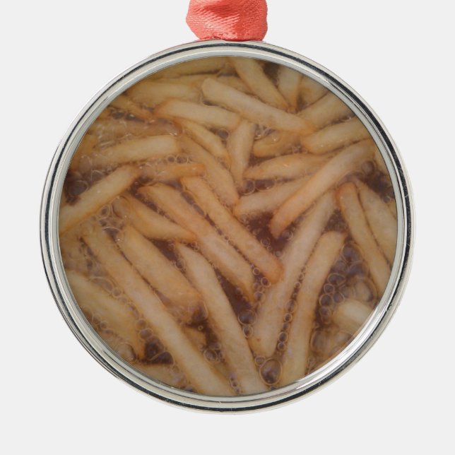 Ornement Métallique Fries françaises délicieuses (Devant)