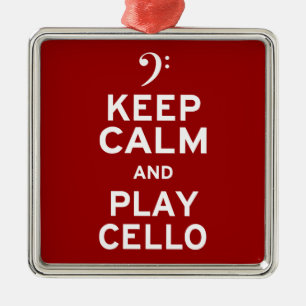 Ornement Métallique Gardez le violoncelle de calme et de jeu