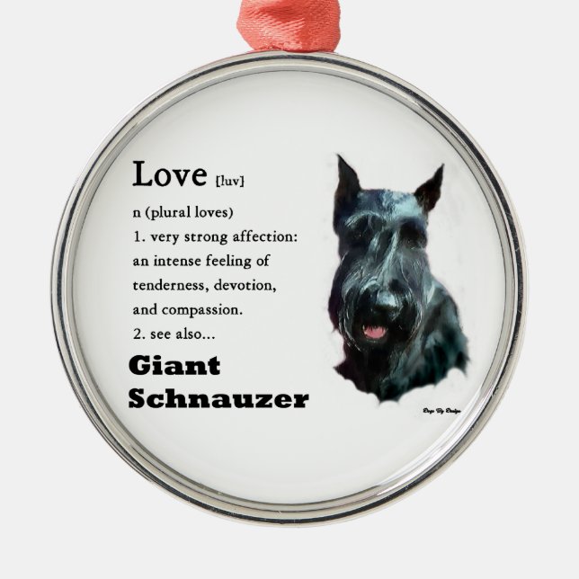Ornement Métallique Giant Schnauzer Art (Devant)