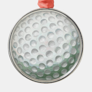 Ornement Métallique Golf Ball