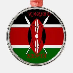 Ornement Métallique Hakuna matata Karaibu Kenya