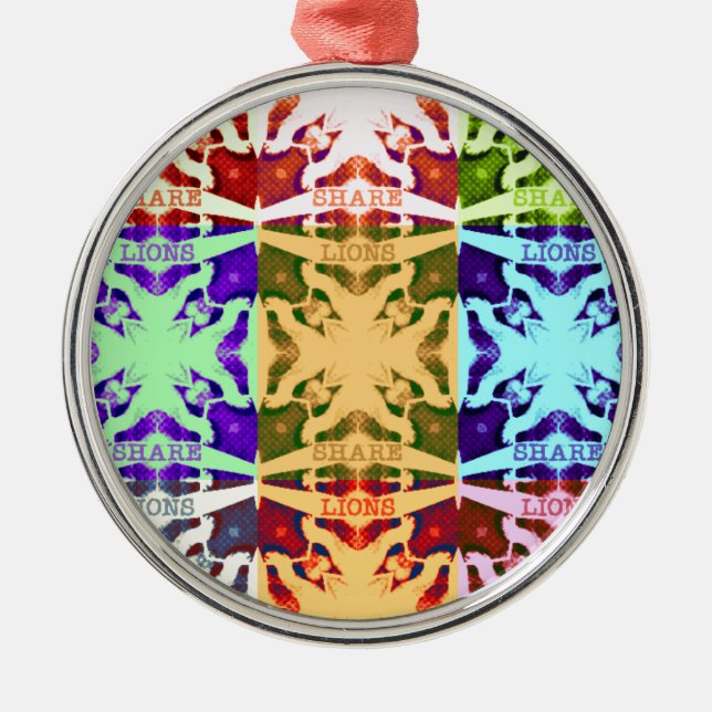 Ornement Métallique Hakuna Matata lions cadeau (Devant)