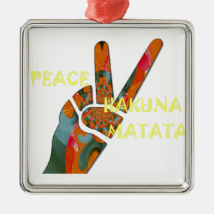 Ornement Métallique Hakuna Matata Paix