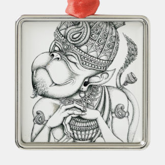 Ornement Métallique Hanuman, Dieu de singe