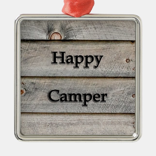 Ornement Métallique Happy Camper (Devant)