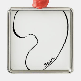 Ornement Métallique Haricot