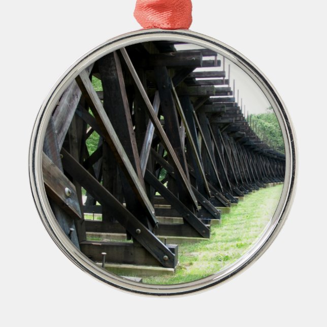 Ornement Métallique Harpers Ferry WV Raised Railroad Ornament (Devant)