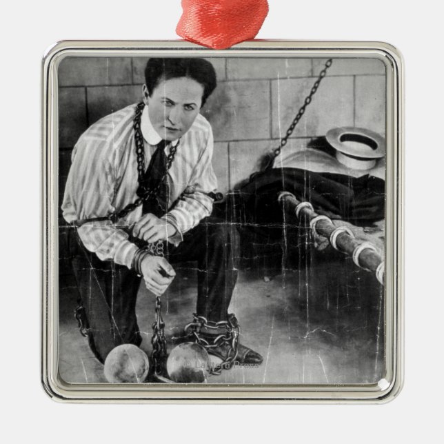 Ornement Métallique Harry Houdini environ à échapper de la prison (Devant)