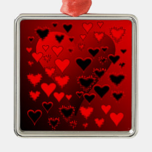 Ornement Métallique Hearts