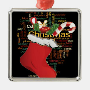 Ornement Métallique HoHo ! Merry Christmas TOXITS et Happy New Year
