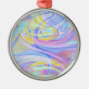 Ornement Métallique hologramme pastel