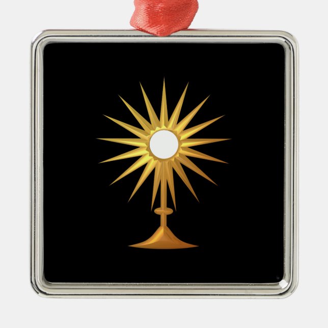 Ornement Métallique Holy Eucharist en Monstrance dorée (Devant)