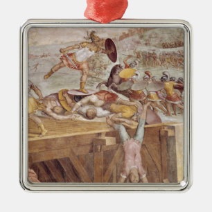 Ornement Métallique Horatius Cocles sur le pont de Sublician