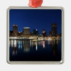 Ornement Métallique Horizon de Baltimore au crépuscule