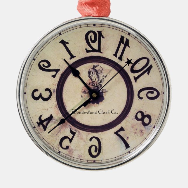 Ornement Métallique Horloge curieuse 1 (Devant)