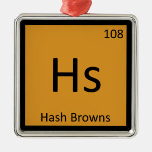 Ornement Métallique Hs - Hash Browns Petit-déjeuner Symbole de chimie