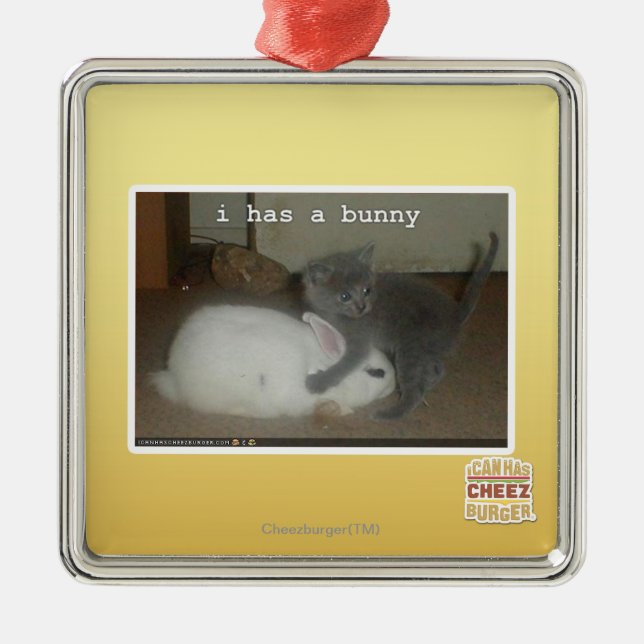 Ornement Métallique I a un lapin (Devant)