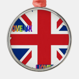 Ornement Métallique I Love UK Art Print