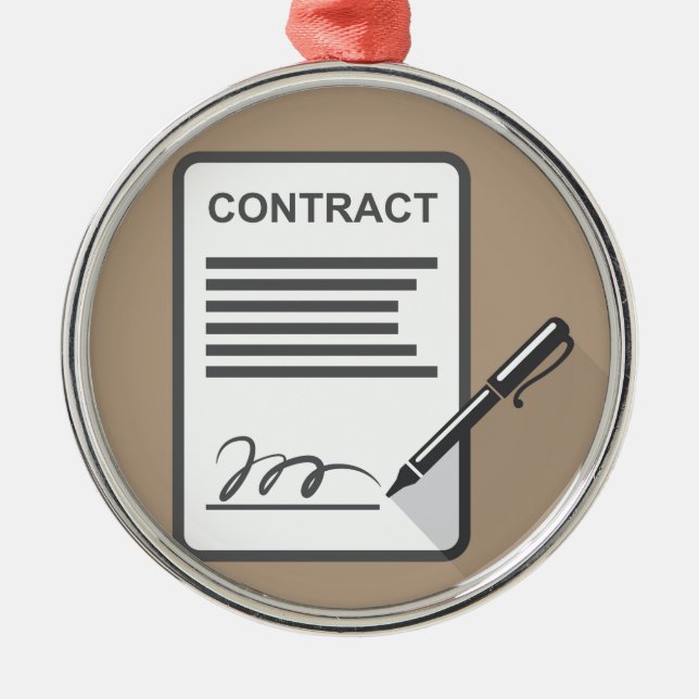 Ornement Métallique Icône de contrat (Devant)