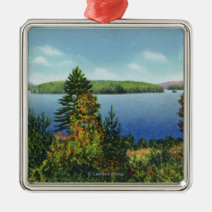 Ornement Métallique Île d'Eagle et vue inférieure de lac Saranac
