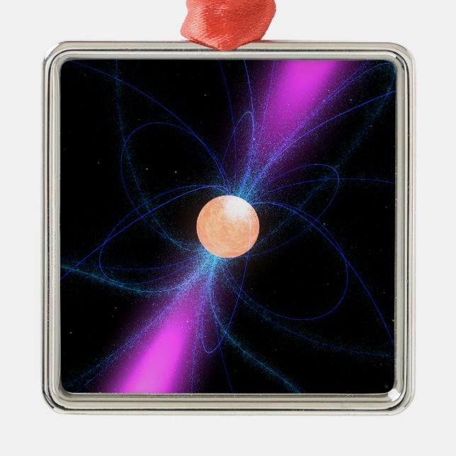 Ornement Métallique Illustration d'un pulsar 2 (Devant)