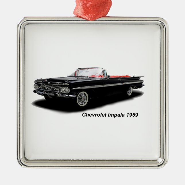 Ornement Métallique Image de voiture classique pour Premium-Carré-Orna (Devant)