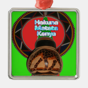 Ornement Métallique Imprimer Hakuna Matata Kenya Art