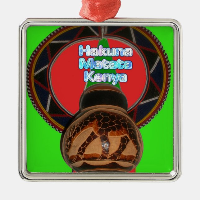 Ornement Métallique Imprimer Hakuna Matata Kenya Art (Devant)