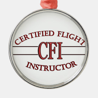 ORNEMENT MÉTALLIQUE INSTRUCTEUR DE VOL CERTIFIÉ LOGO RED CSF