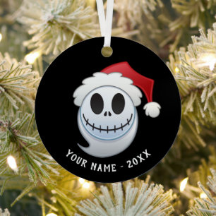 Ornement Métallique Jack Skellington Père Noël Emoji