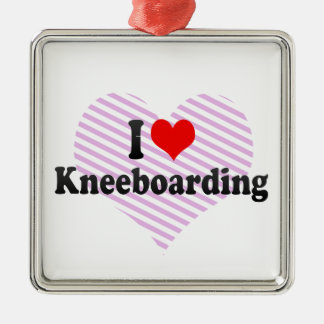 Ornement Métallique J'aime Kneeboarding