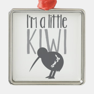 Ornement Métallique Je suis un petit kiwi avec l'oiseau mignon de la