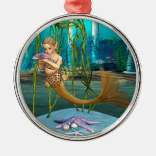 Ornement Métallique Jeune sirène Fantastique sous-marine pour enfants