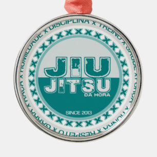 Ornement Métallique Jiu Jitsu - Respect - Entraînement et Discipline