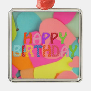 Ornement Métallique Joyeux anniversaire