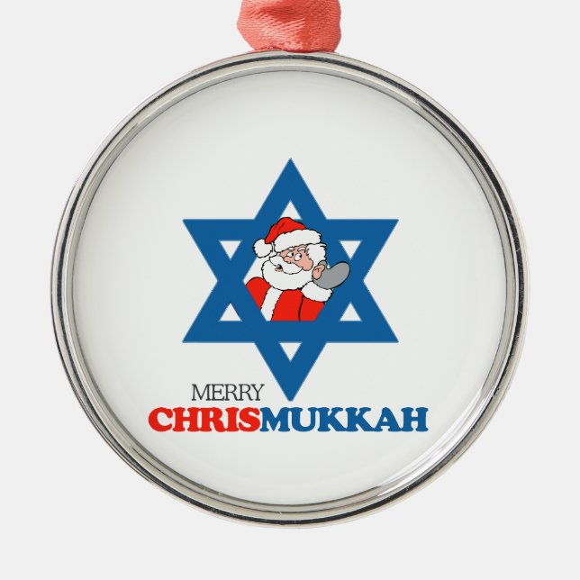Ornement Métallique Joyeux Chrismukkah - (Devant)