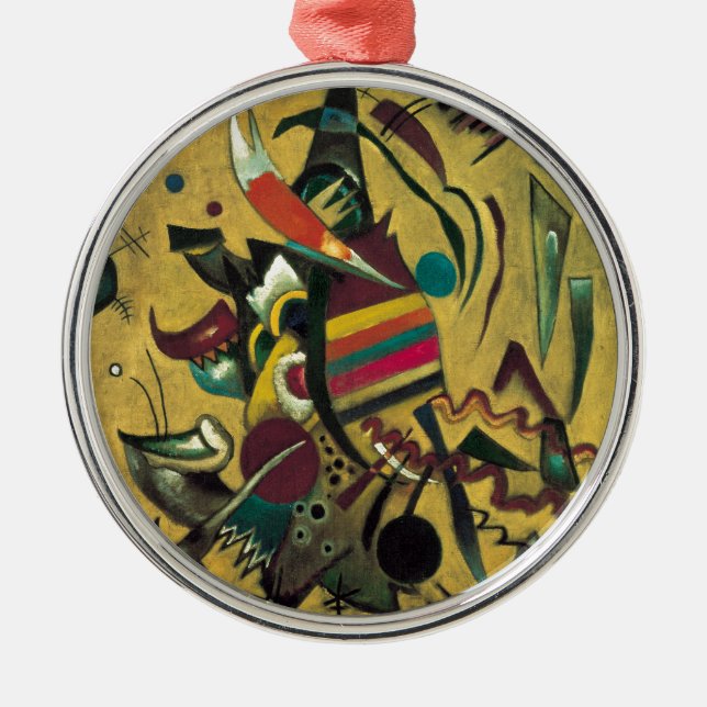 Ornement Métallique Kandinsky Points Peinture en toile Abstraite (Devant)