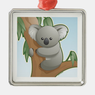 Ornement Métallique Koala de Kawaii