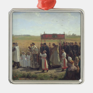 Ornement Métallique La bénédiction du blé dans l'Artois, 1857