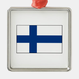 Ornement Métallique La Finlande - drapeau finlandais