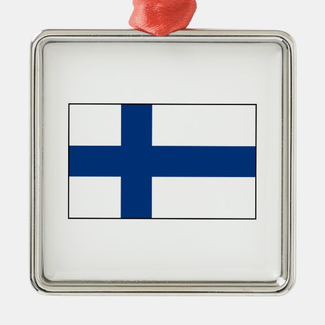 Ornement Métallique La Finlande - drapeau finlandais (Devant)