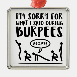 Ornement Métallique La forme physique désolée a indiqué Burpees