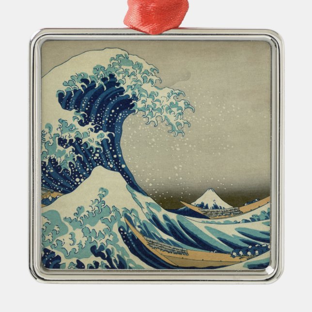Ornement Métallique La Grande Vague au large de Kanagawa (Devant)
