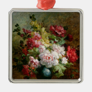 Ornement Métallique La vie toujours avec des fleurs et la musique de