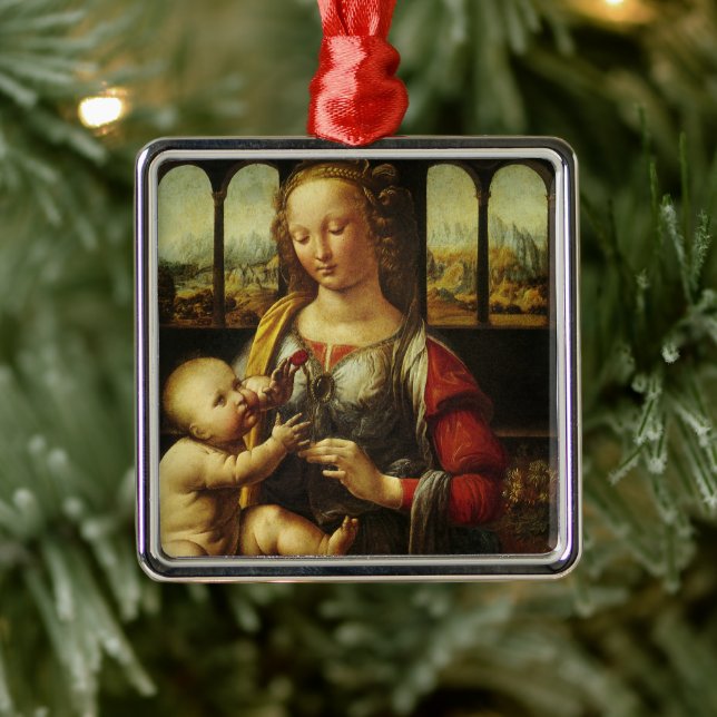 Ornement Métallique La Vierge de la Carnation de Léonard de Vinci (Arbre)