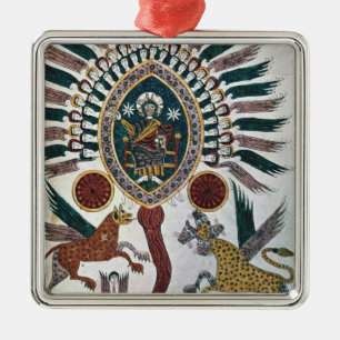 Ornement Métallique La vision de Daniel de quatre bêtes et de Dieu